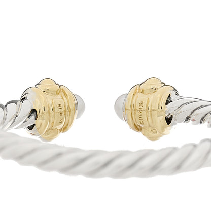David Yurman Sterling Silver 14K Yellow Gold Diamond Freshwater Cultured Pearl Renaissance Ring 51 5.75 4 of 4