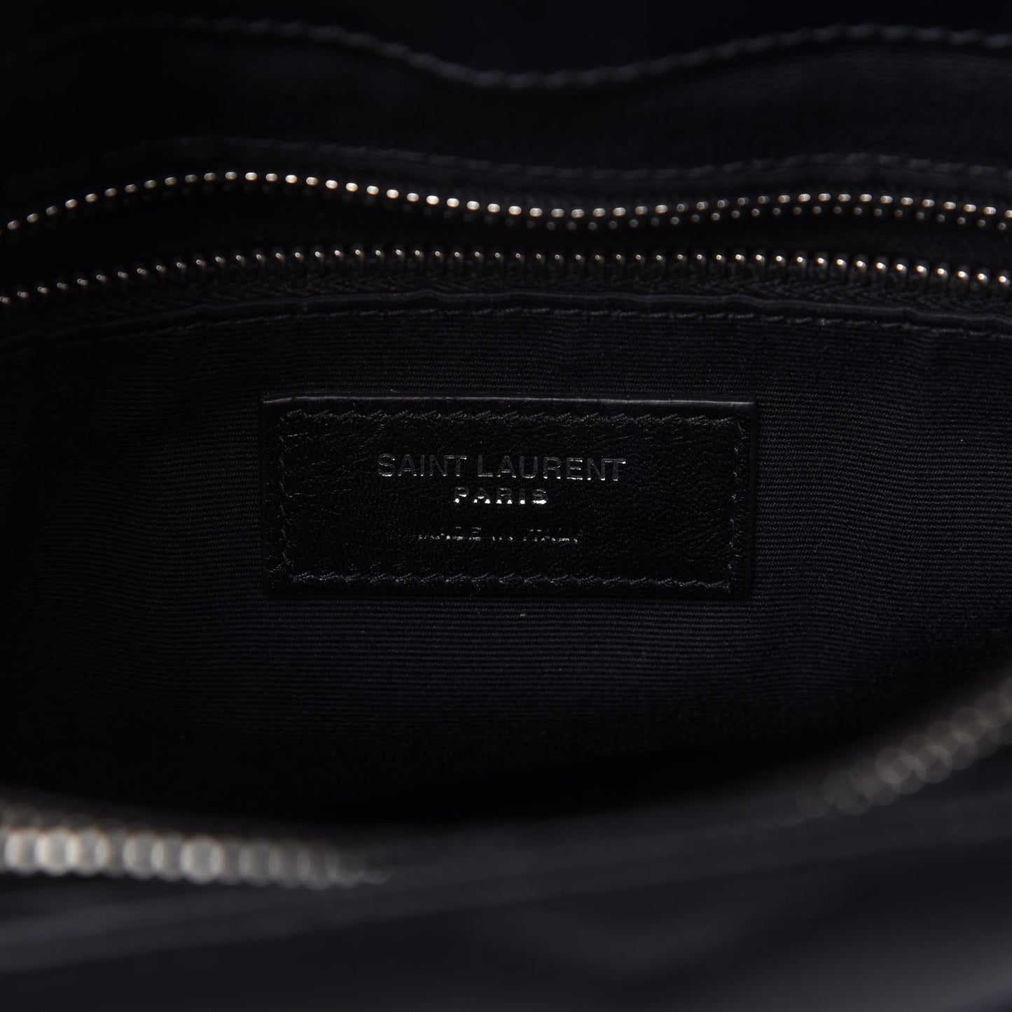 Calfskin Y Quilted Monogram Small Loulou Shopper Black