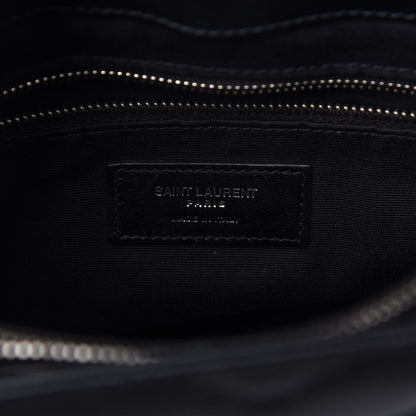 Saint Laurent Calfskin Y Quilted Monogram Small Loulou Shopper Black 8 of 10