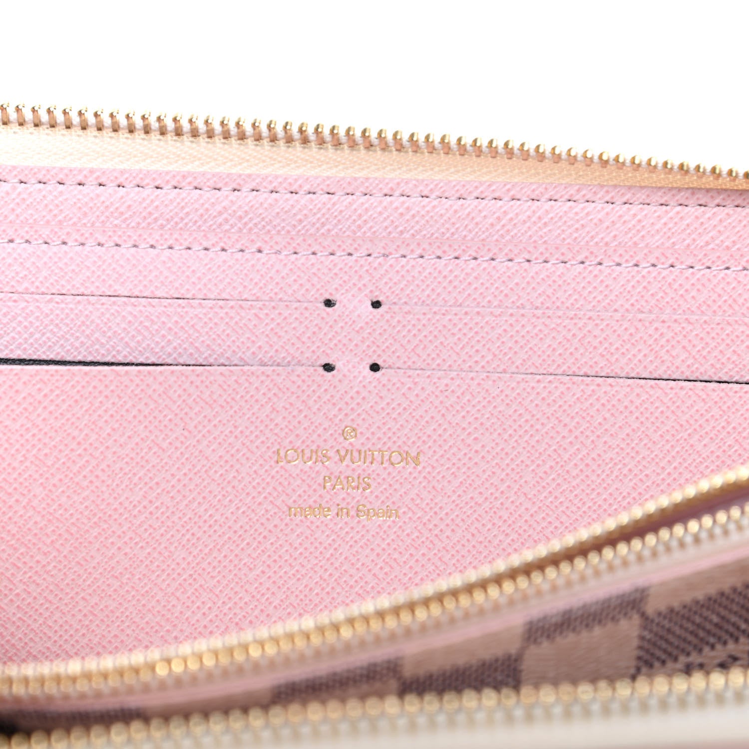 Louis Vuitton Damier Azur Studded Clemence Wallet Rose Ballerine 6 of 9