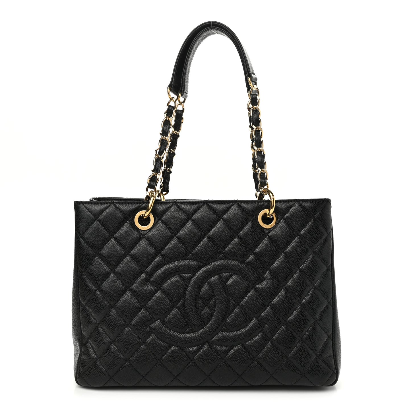 Caviar Quilted Grand Shopping Tote GST Black