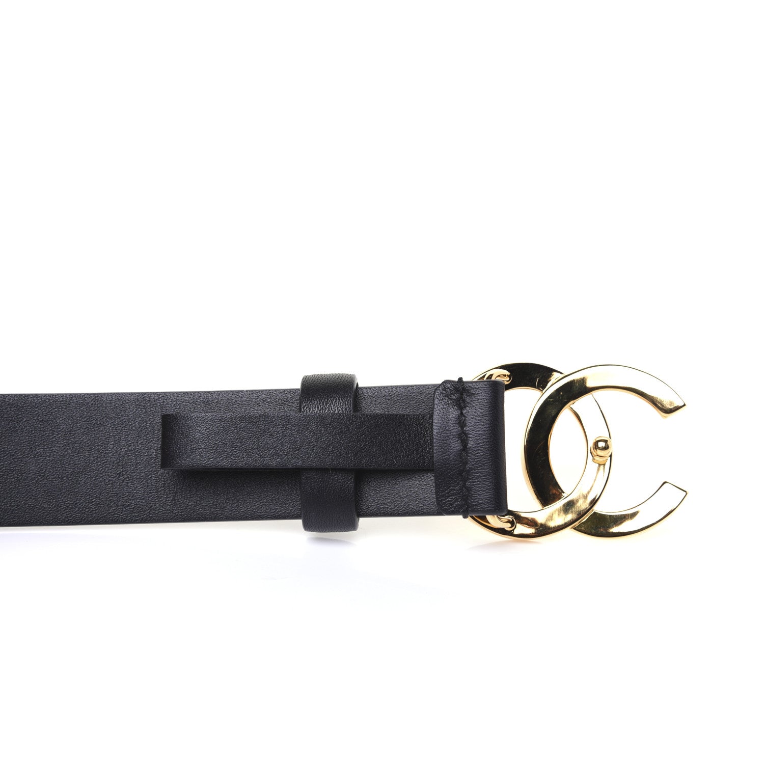 Chanel Calfskin Paris Button CC Belt 75 30 Black 7 of 9