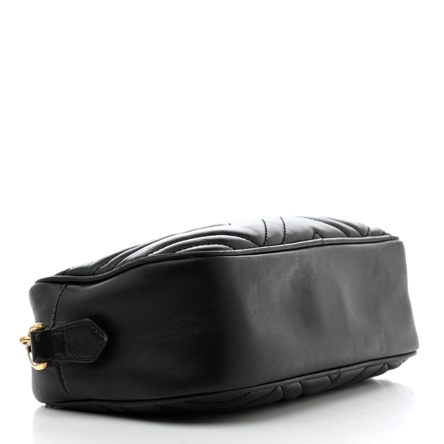 Calfskin Matelasse Small GG Marmont Chain Shoulder Bag Black