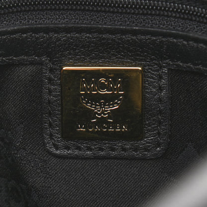 MCM Grained Calfskin Studded Boston Bag Black 6 of 12