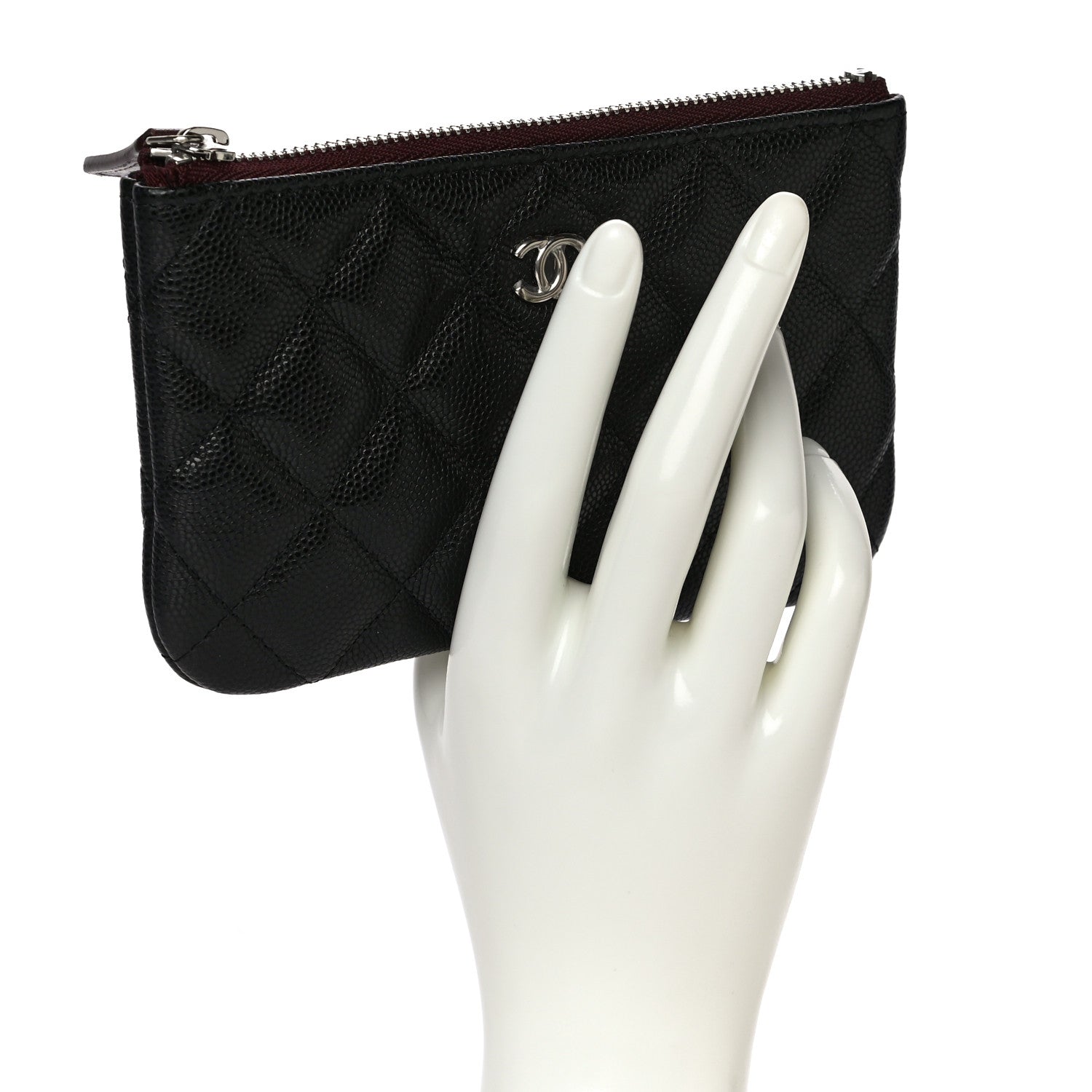 Chanel Caviar Quilted Small Cosmetic Case Black 2 of 10