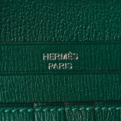Hermes Shiny Alligator Bearn Compact Wallet Vert Emeraude 6 of 8