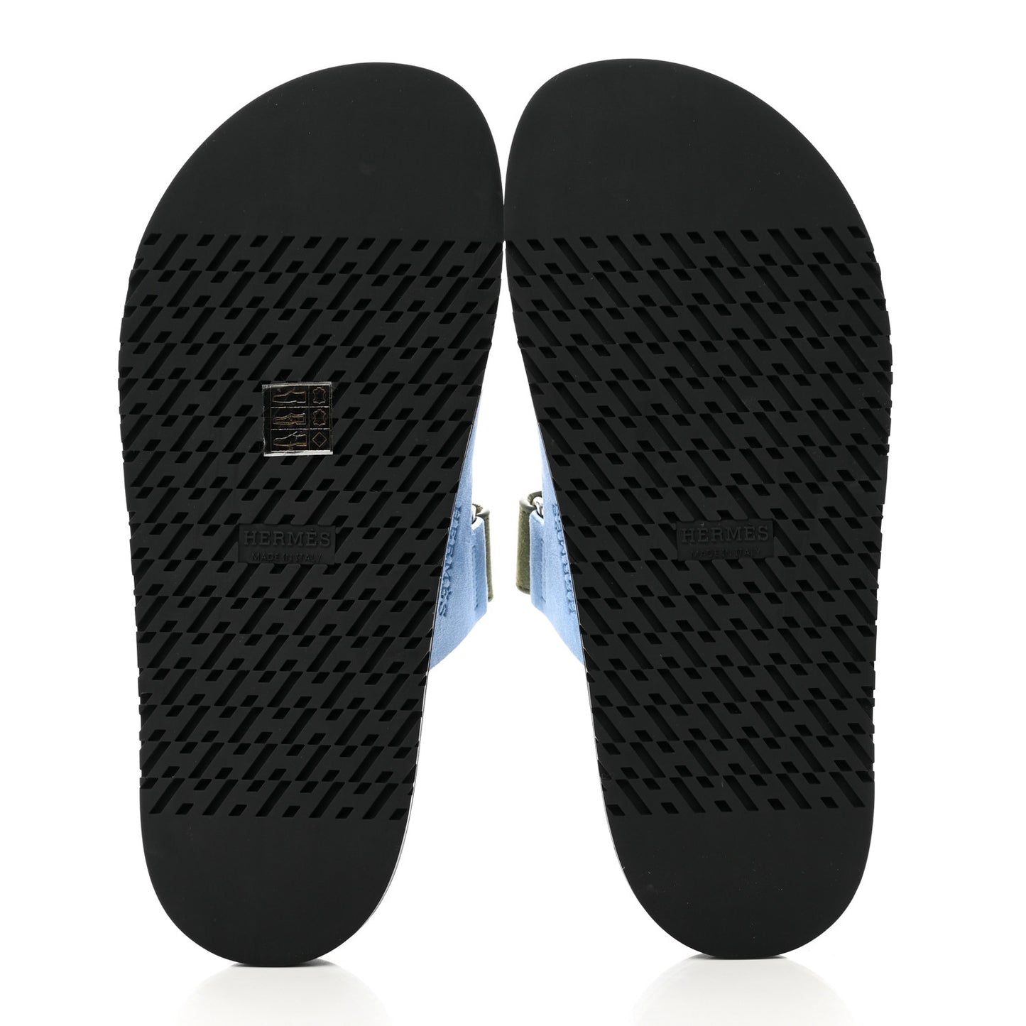 Suede Goatskin Womens Chypre Sandals 38 Bleu Cameo Vert