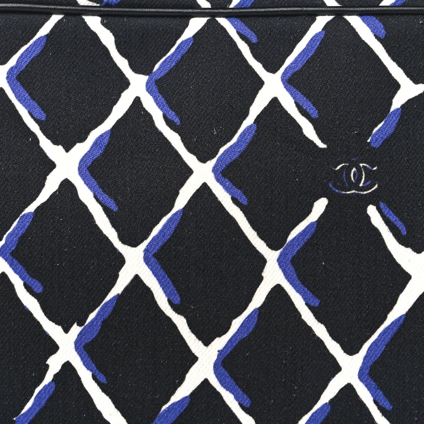 Canvas Airline Cosmetic Case Blue White