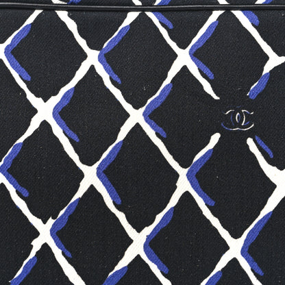 Chanel Canvas Airline Cosmetic Case Blue White 7 of 9