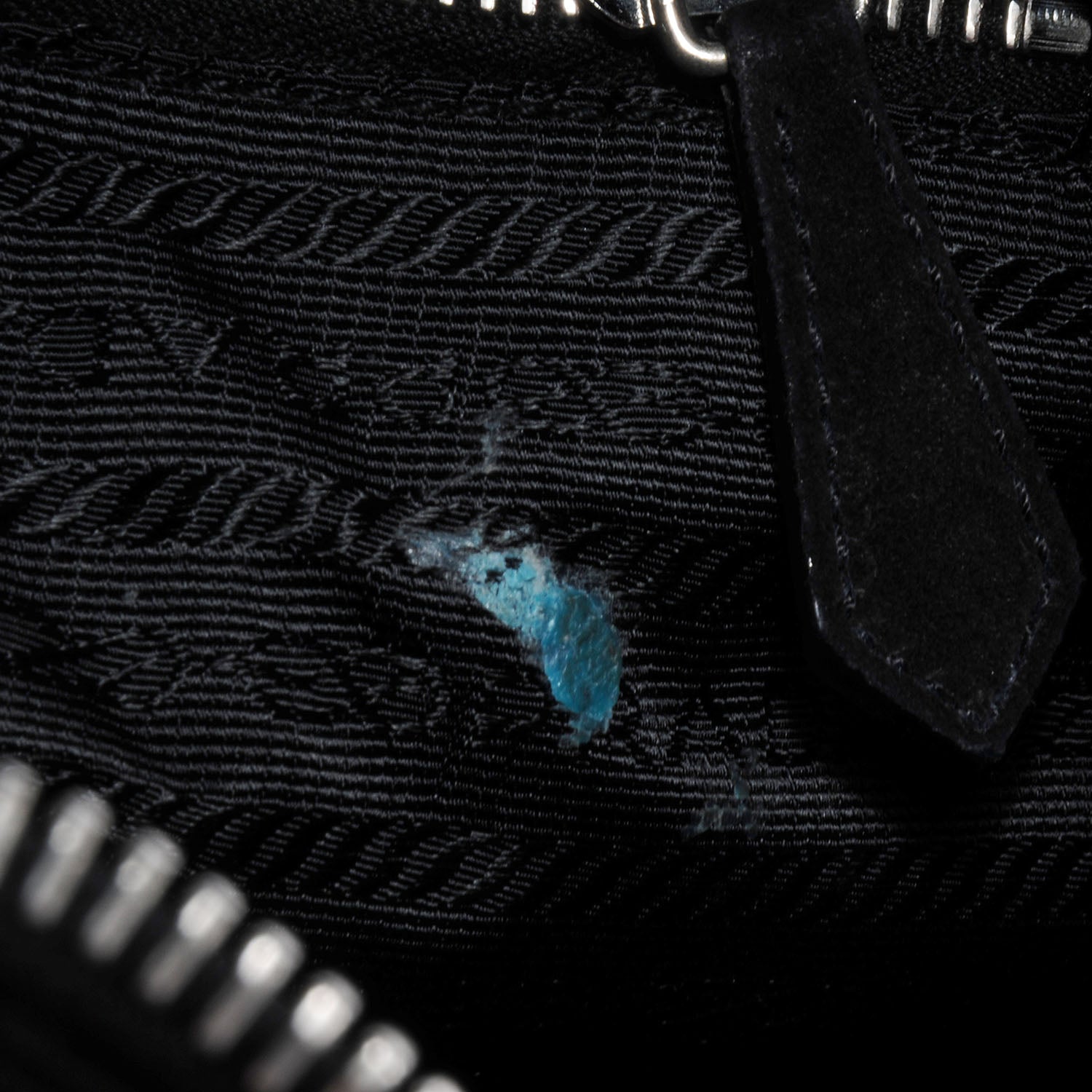 Prada Suede Shoulder Bag Nero Black 7 of 12