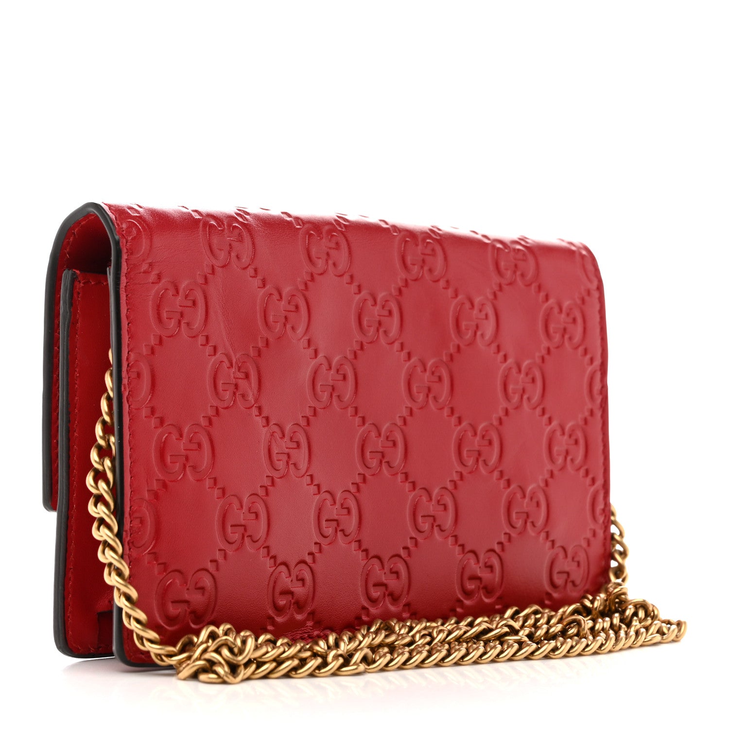 Gucci Guccissima Mini Cherry Chain Bag Hibiscus Red 3 of 12