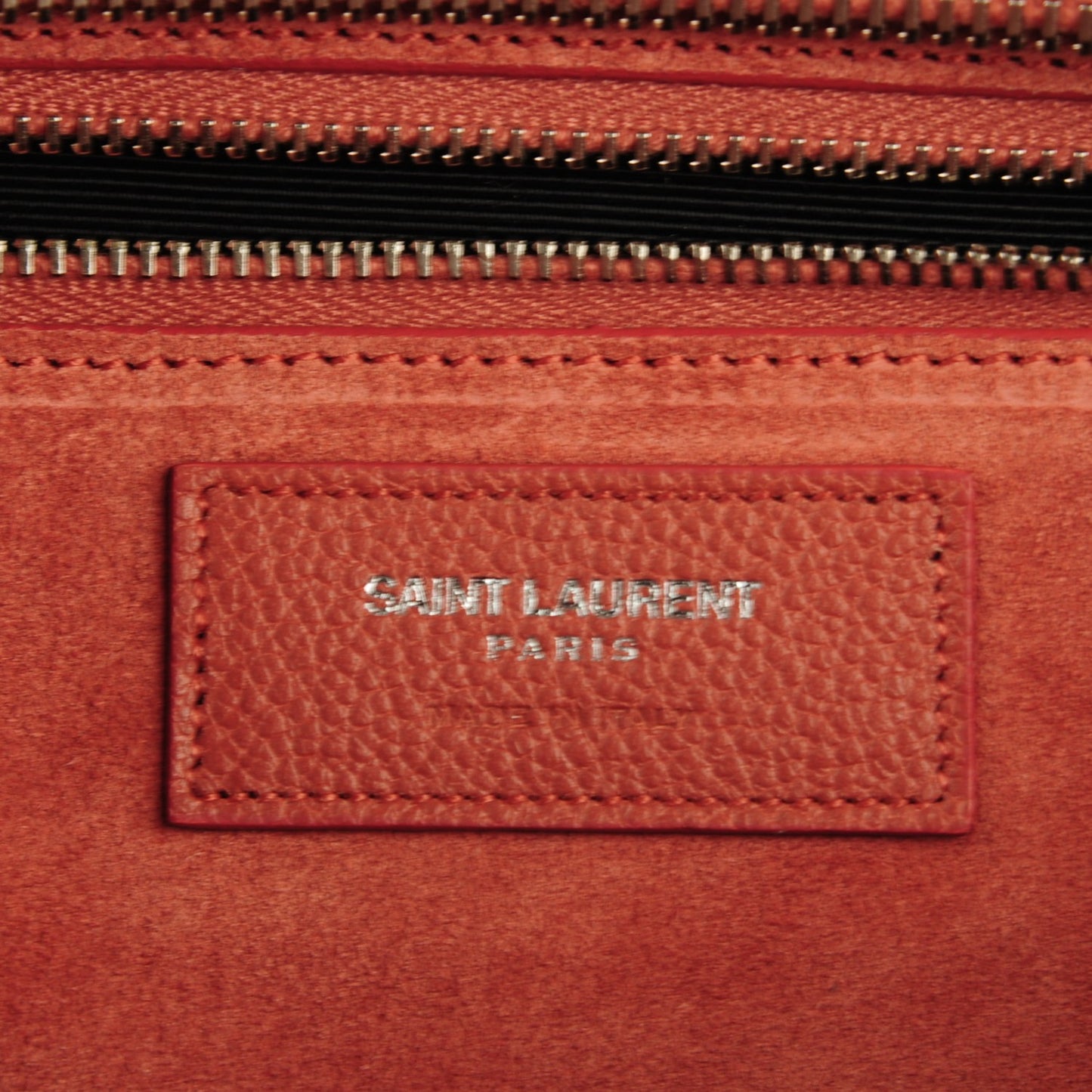 Grained Calfskin Small Cabas Rive Gauche Top Handle Bag Old Rose