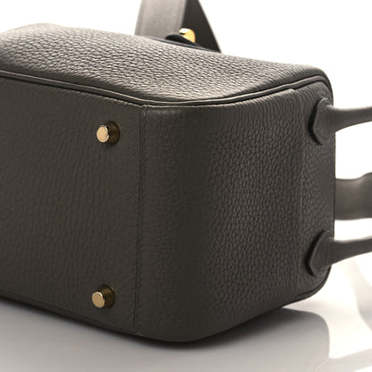 Hermes Taurillon Clemence Mini Lindy 20 Etain 9 of 10