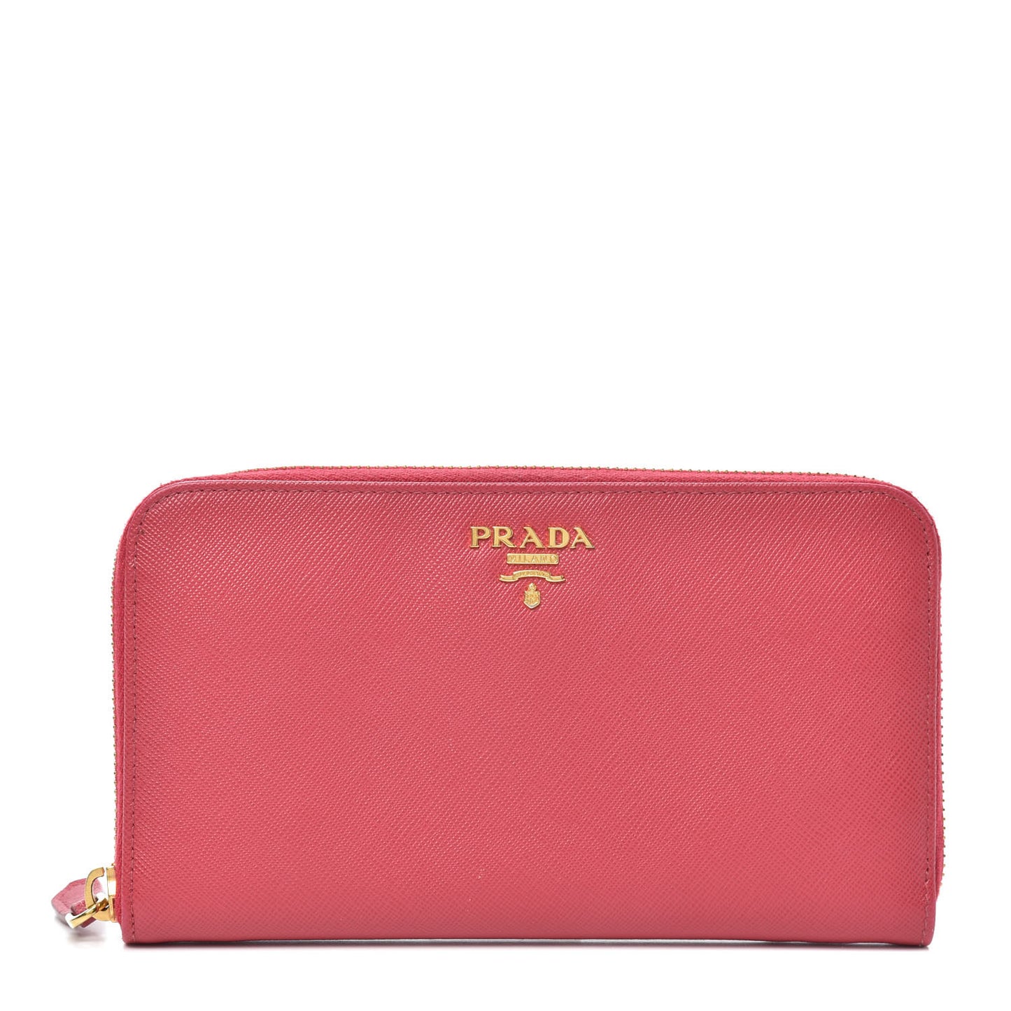 Saffiano Metal Zip Around Wallet Peonia