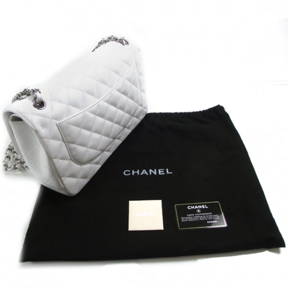 Caviar Jumbo Flap White