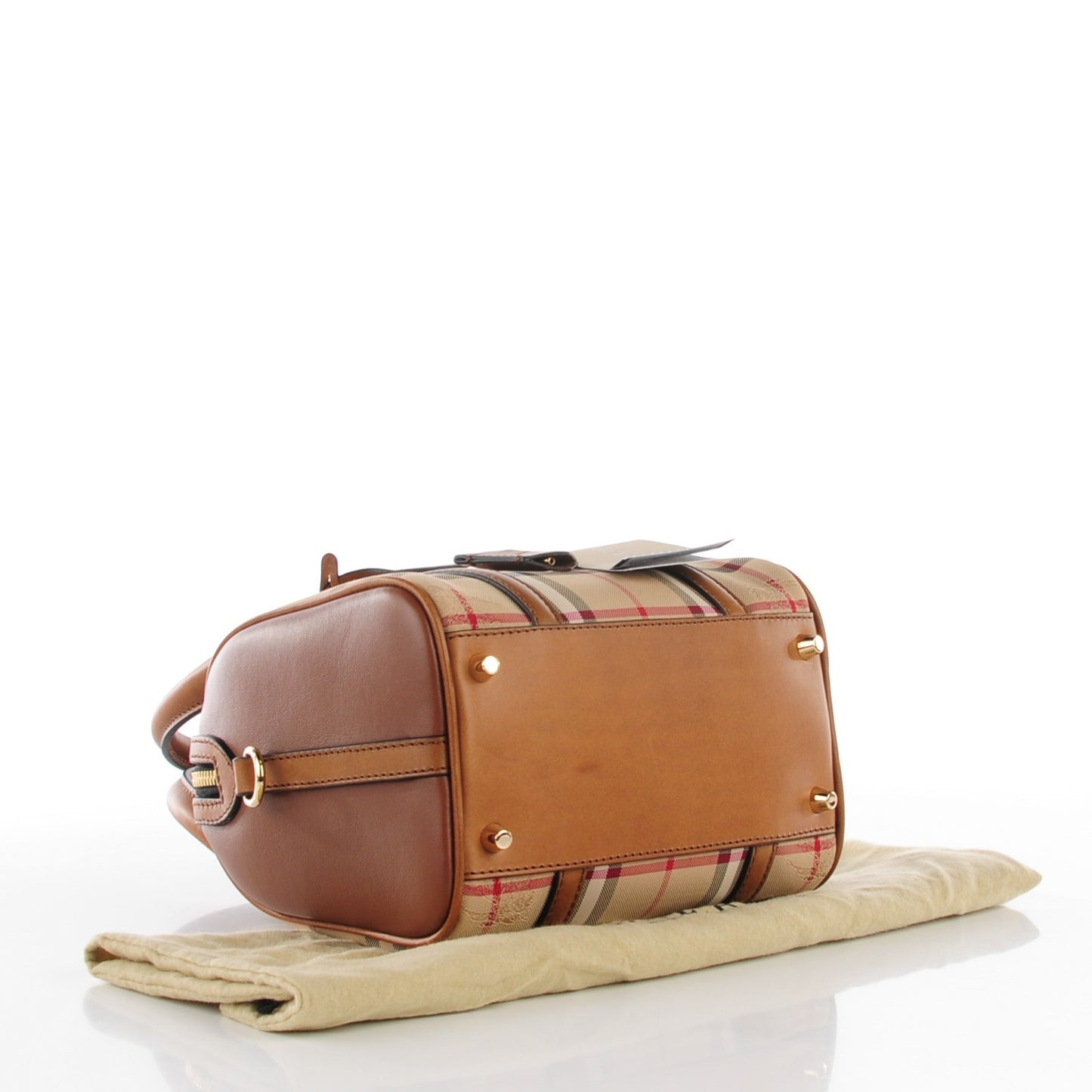 Horseferry Check Small Alchester Bowling Bag Honey Tan