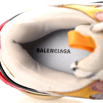 Balenciaga Mesh Nubuck Womens Triple S Sneakers 38 White Gris Jaune Rose 6 of 7