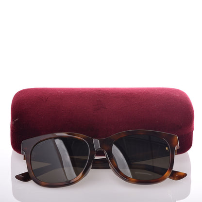 Gucci Round Frame GG Star Sunglasses GG0207S Tortoiseshell 8 of 8