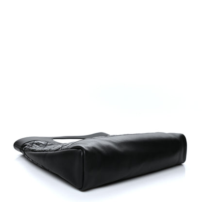 Chanel Crumpled Calfskin Quilted 31 Large Shopping Bag Black 3 of 9