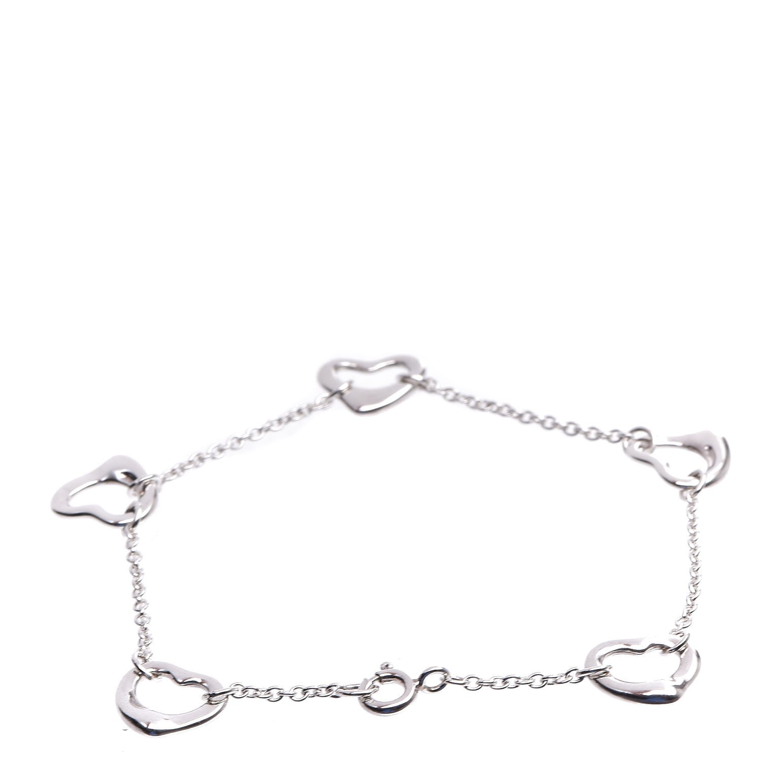 Tiffany Sterling Silver Elsa Peretti Open Heart Bracelet 3 of 4