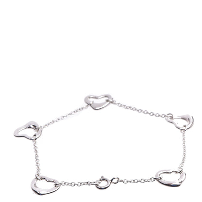 Tiffany Sterling Silver Elsa Peretti Open Heart Bracelet 3 of 4
