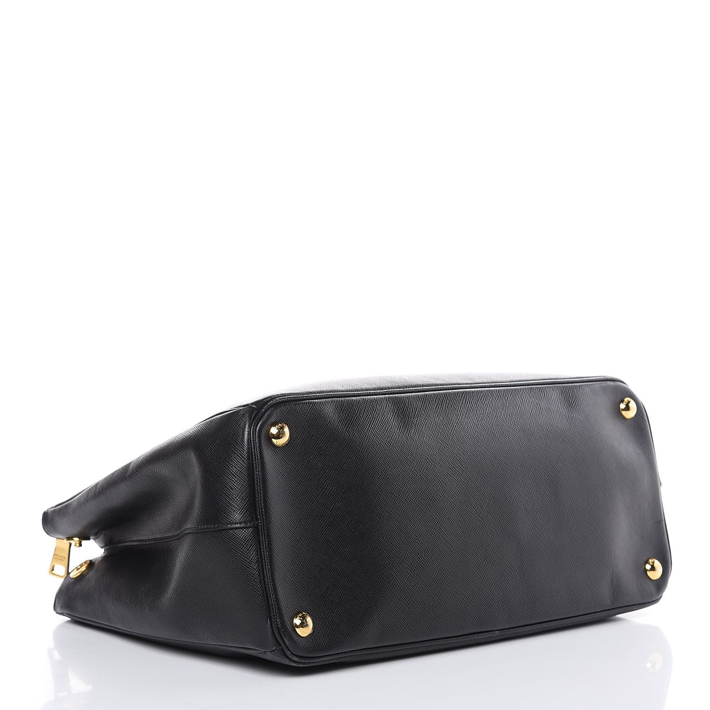 Saffiano Medium Galleria Double Zip Tote Black