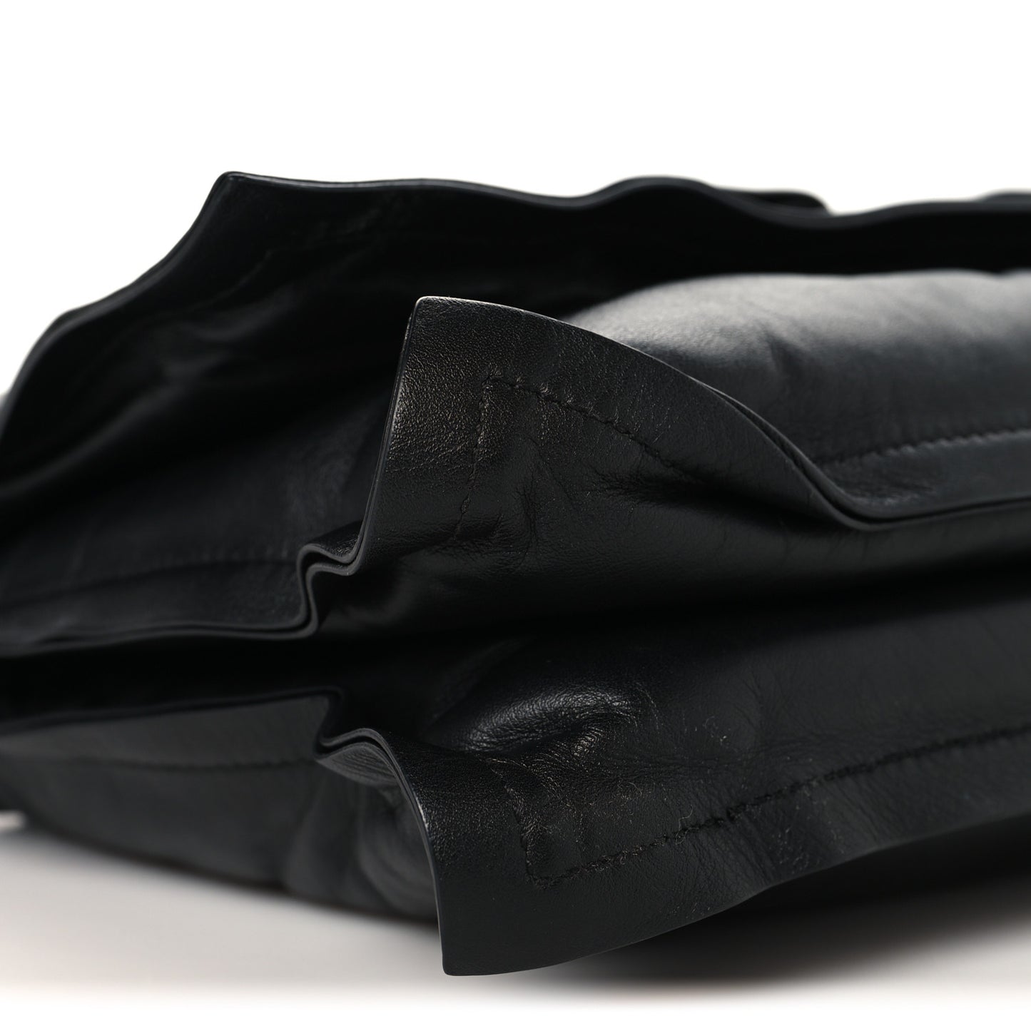 Calfskin Small Viva Bow Shoulder Bag Black
