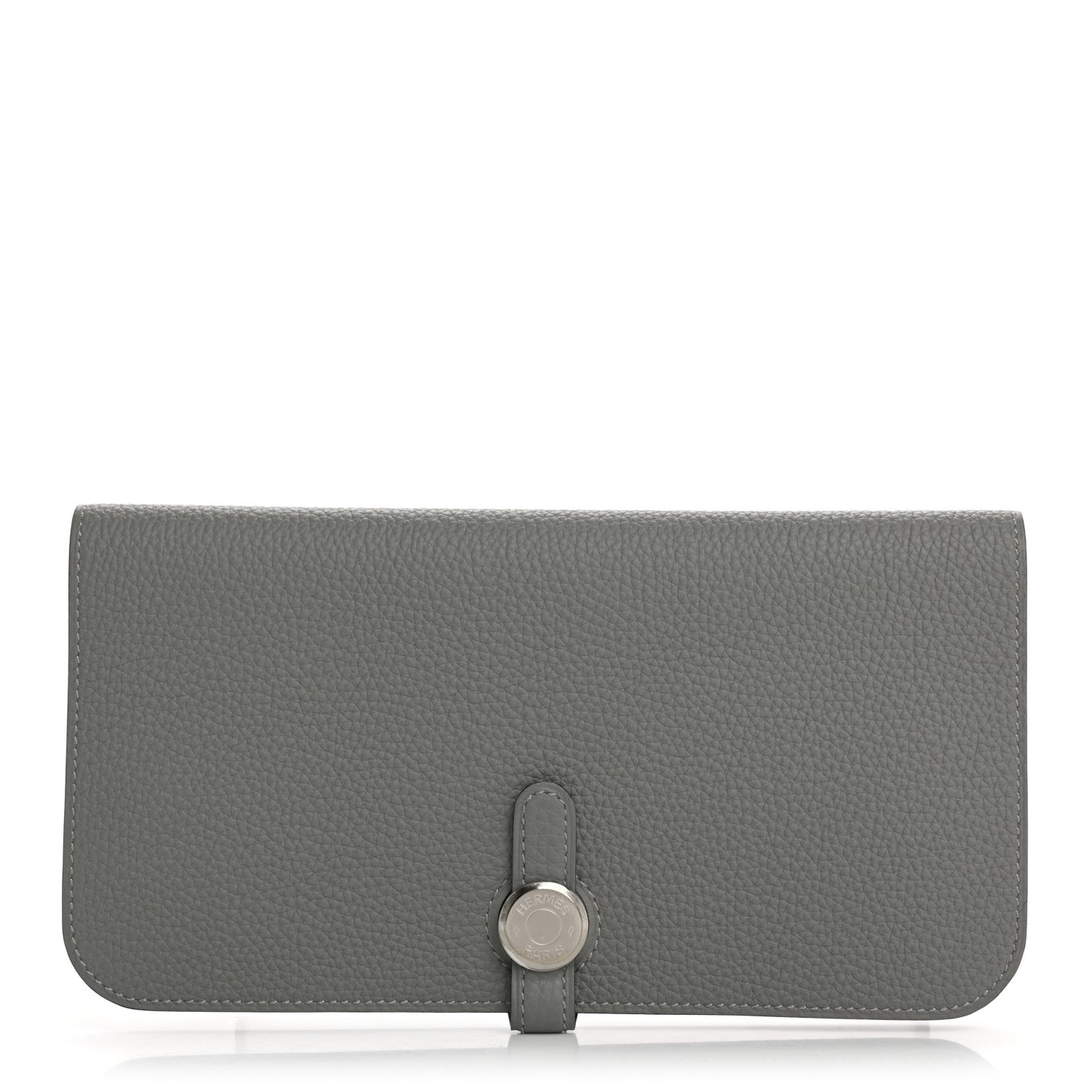 Togo Dogon Recto Verso Wallet Gris Mouette