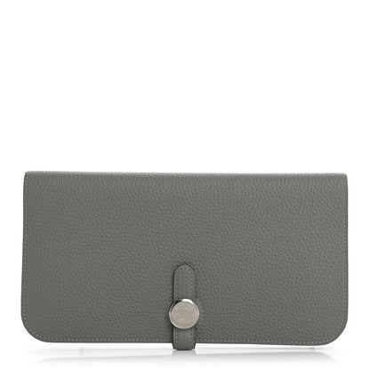 Hermes Togo Dogon Recto Verso Wallet Gris Mouette 1 of 8