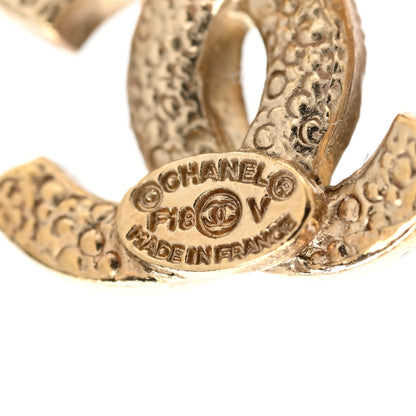 Chanel Crystal CC Earrings Gold 4 of 5