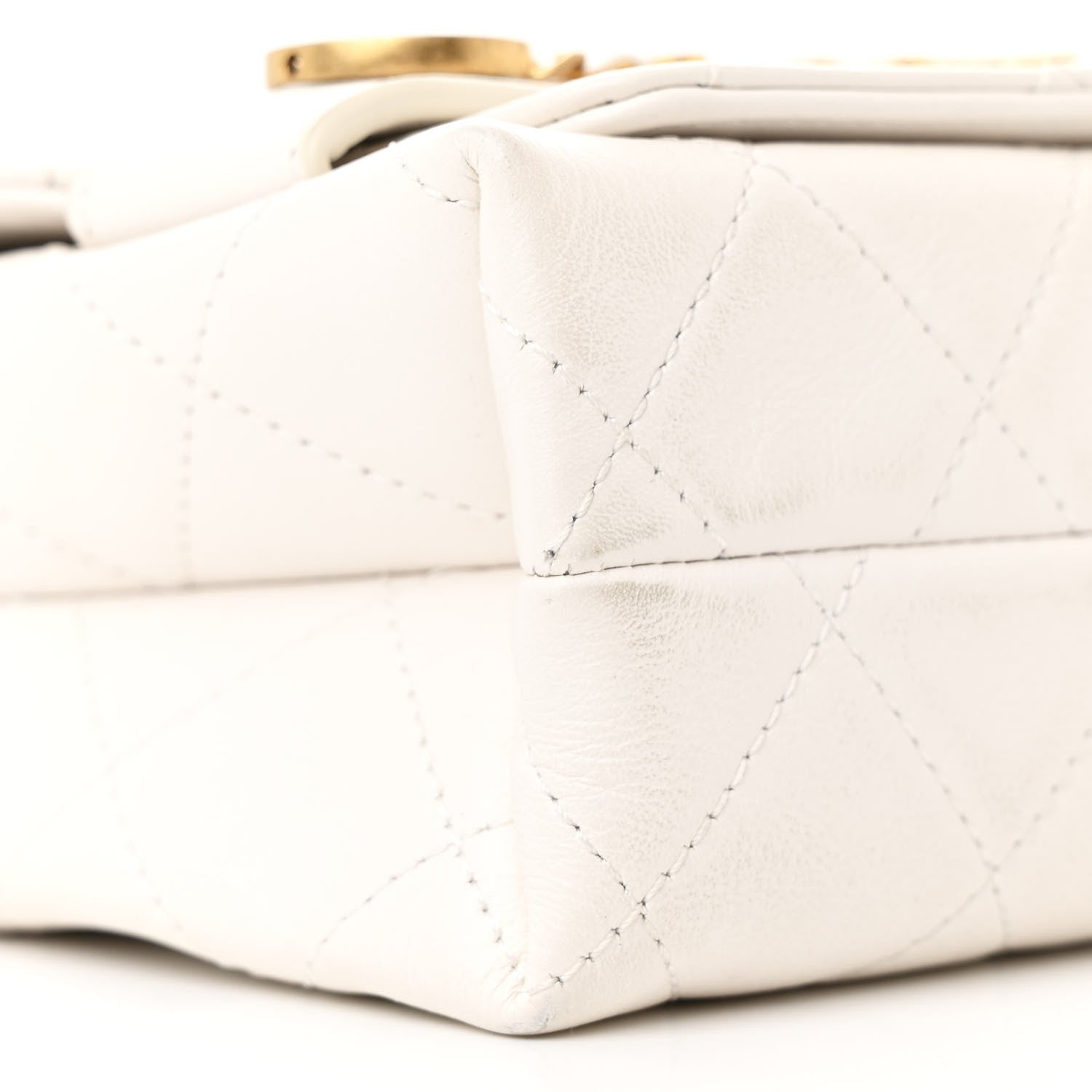 Chanel Calfskin Quilted Small Enchained Flap White 9 of 12
