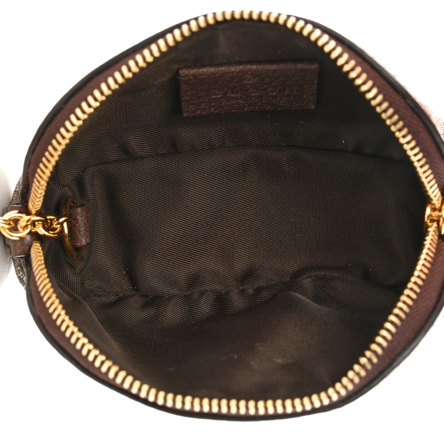 GG Supreme Monogram Web Ophidia Dome Key Pouch Beige New Acero
