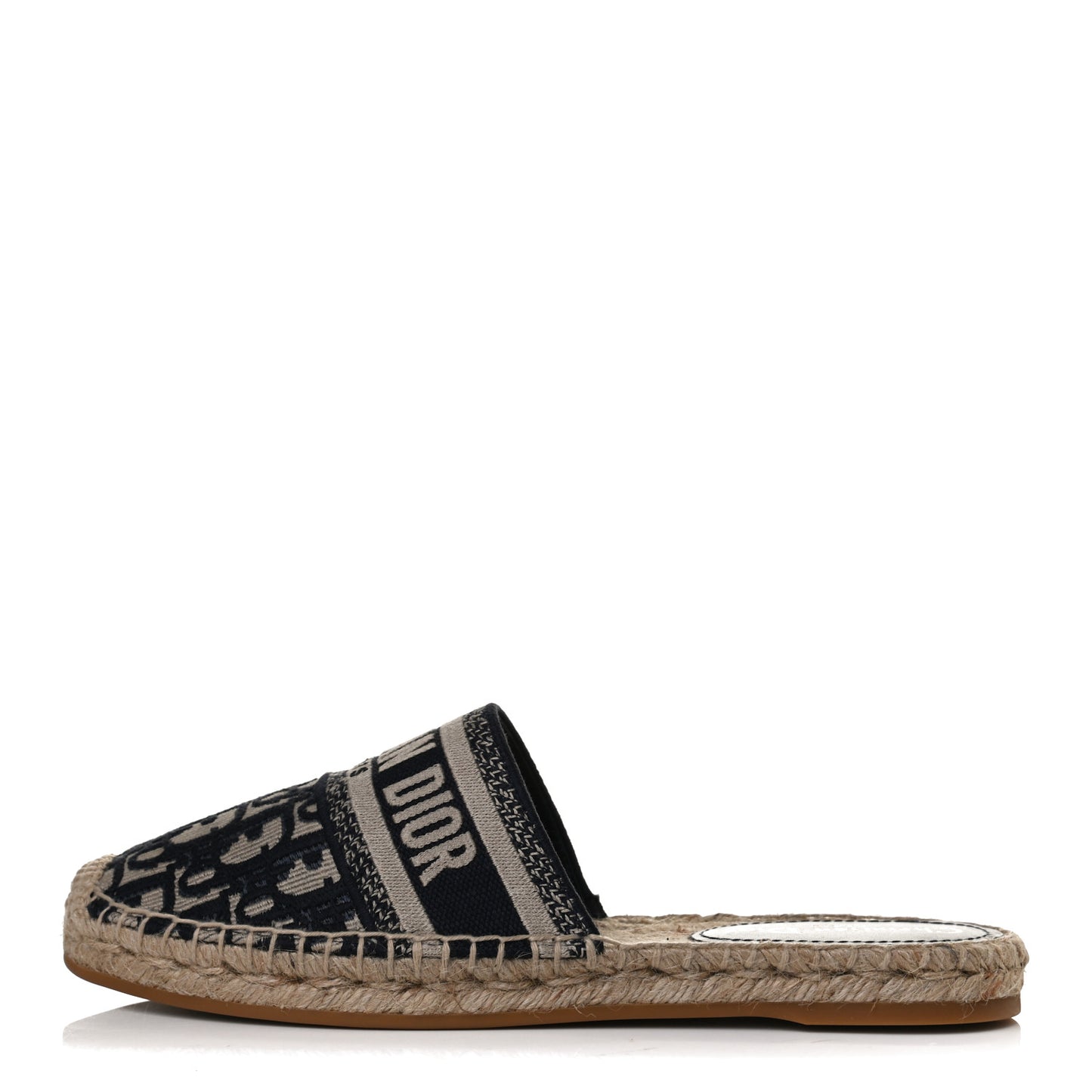 Oblique Embroidered Granville Espadrille 15mm Slippers 38.5 Deep Blue