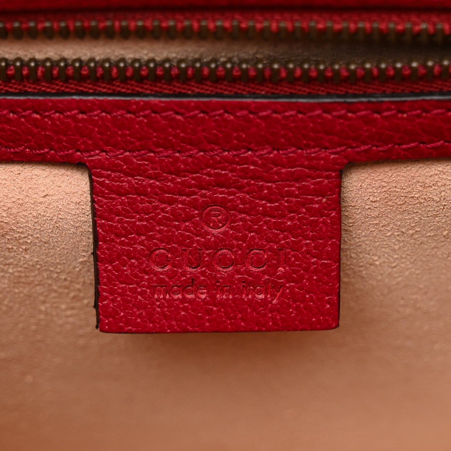 GG Supreme Monogram Small Queen Margaret Top Handle Bag Red