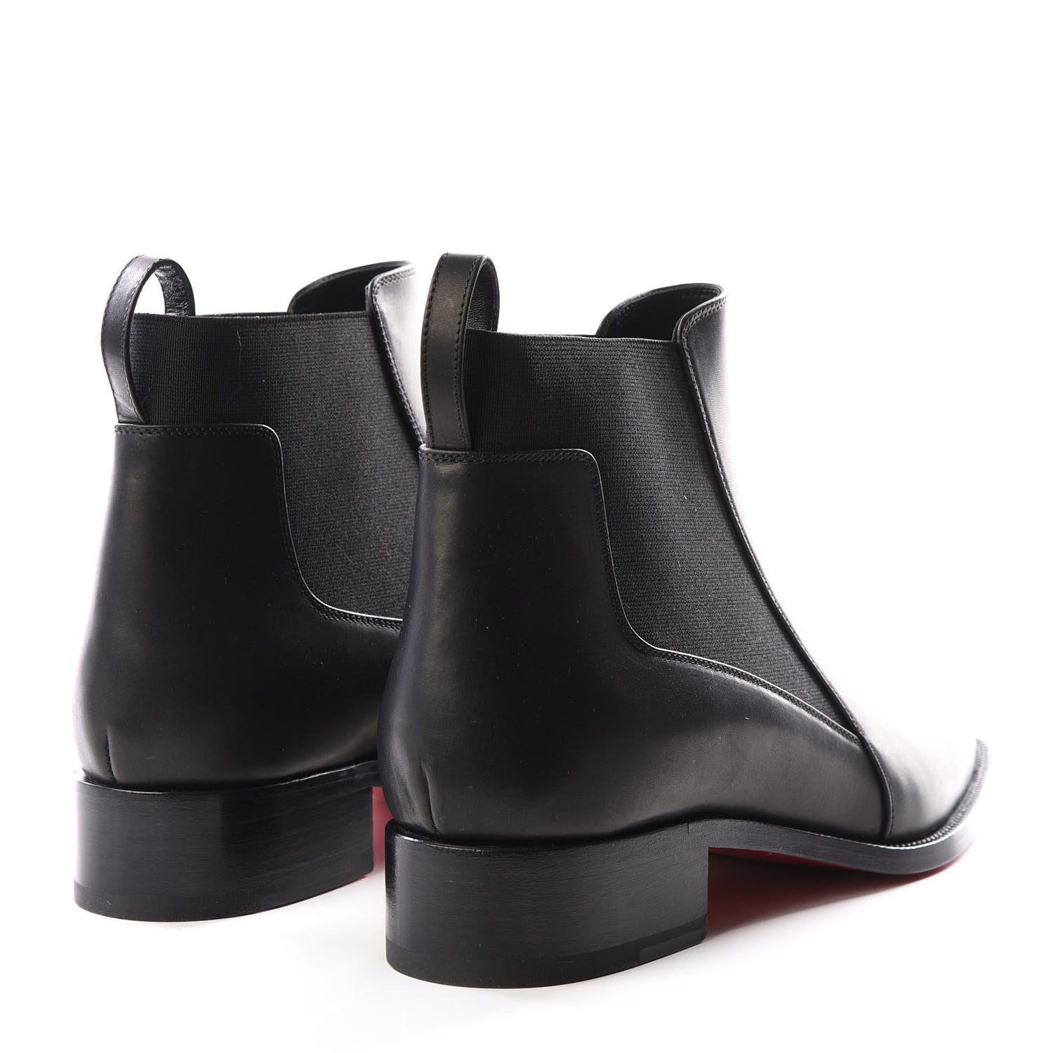 Christian Louboutin Calfskin Ingrassato Womens Marmada Flat Chelsea Boots 41 Black 4 of 8