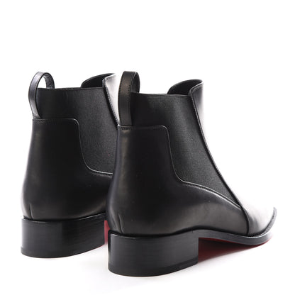 Christian Louboutin Calfskin Ingrassato Womens Marmada Flat Chelsea Boots 41 Black 4 of 8