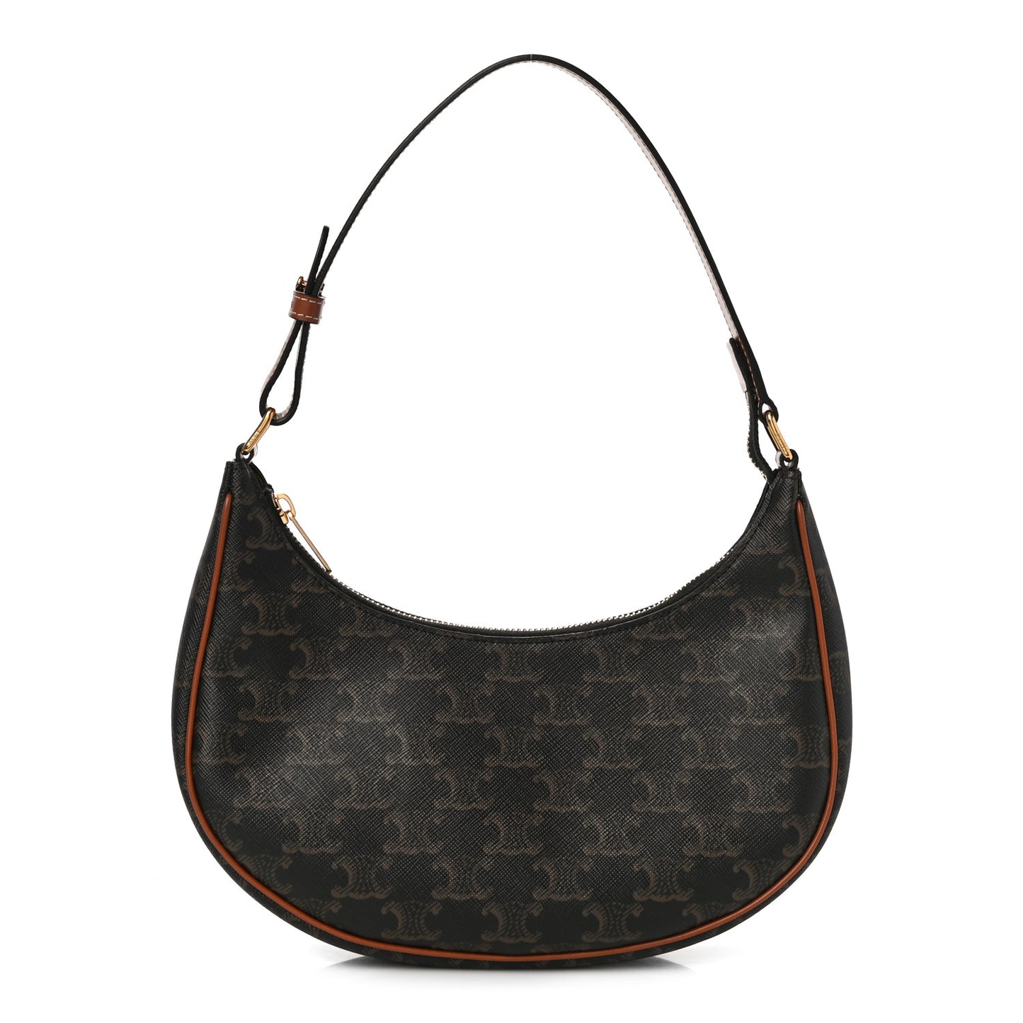 Triomphe Canvas Calfskin Ava Shoulder Bag Tan