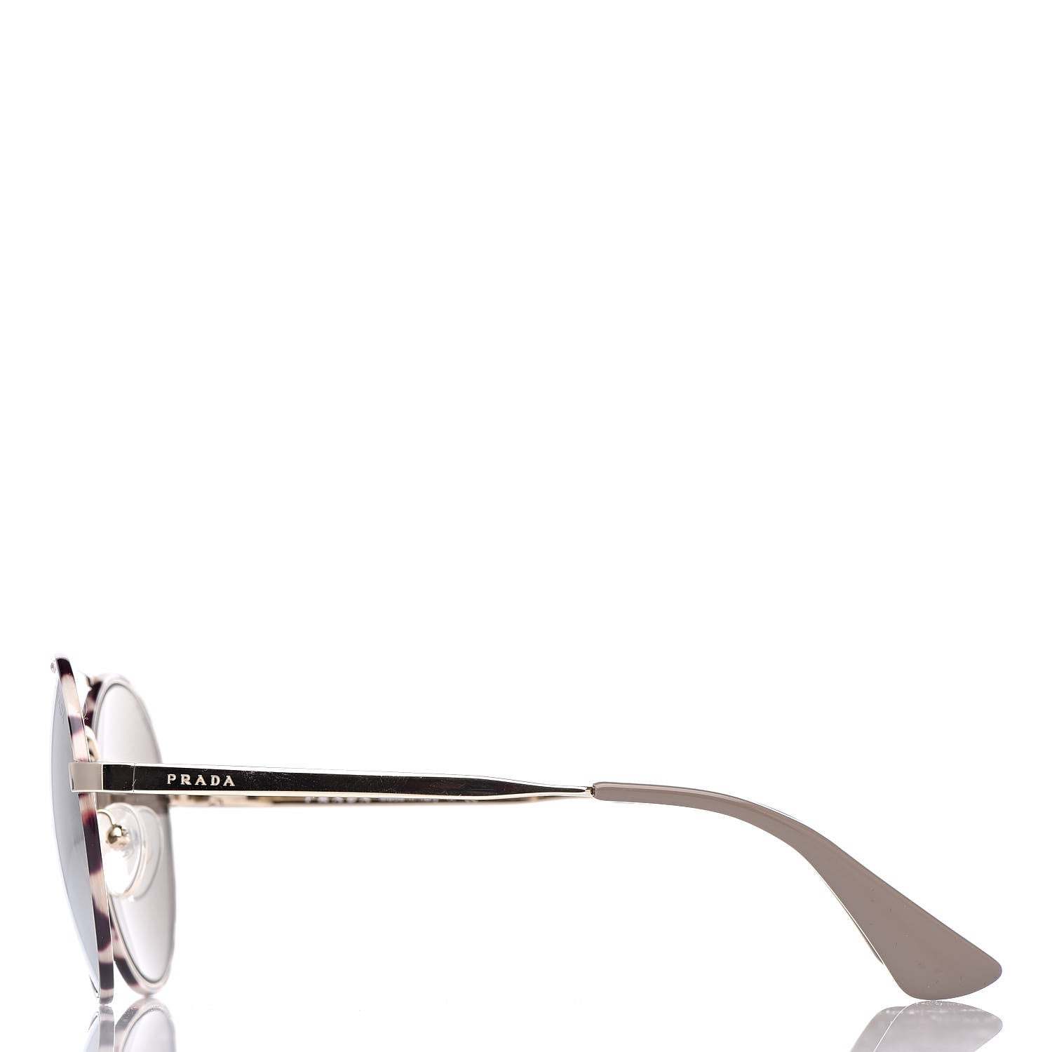 Prada Round Sunglasses SPR 51S Gold 3 of 8
