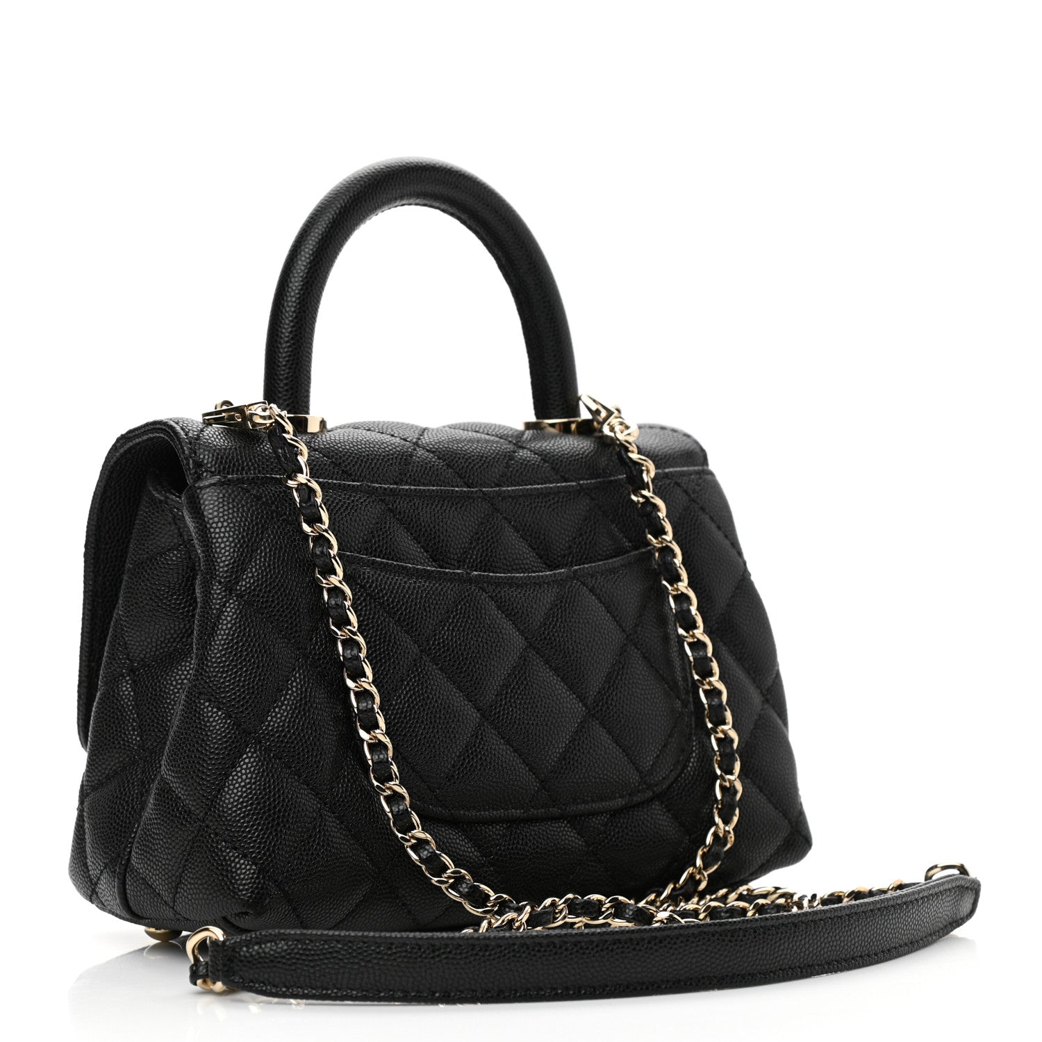Chanel Caviar Quilted Extra Mini Coco Handle Flap Black 3 of 11