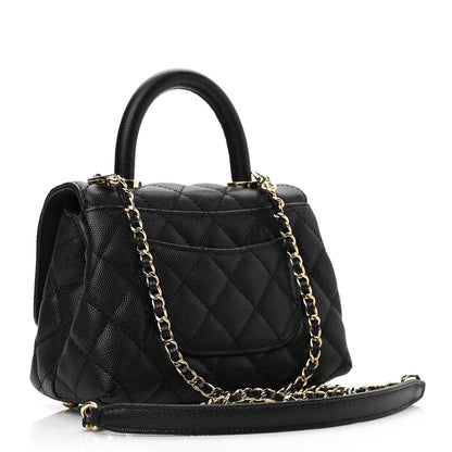 Chanel Caviar Quilted Extra Mini Coco Handle Flap Black 3 of 11