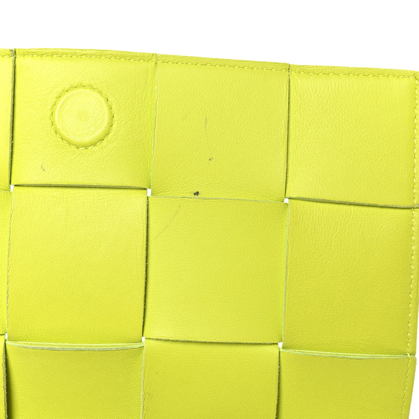 Lambskin Maxi Intrecciato Cassette Crossbody Bag Acid Kiwi
