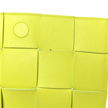 Bottega Veneta Lambskin Maxi Intrecciato Cassette Crossbody Bag Acid Kiwi 10 of 11