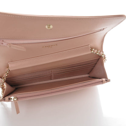 Chanel Iridescent Calfskin Quilted Boy Wallet On Chain WOC Light Pink 5 of 7