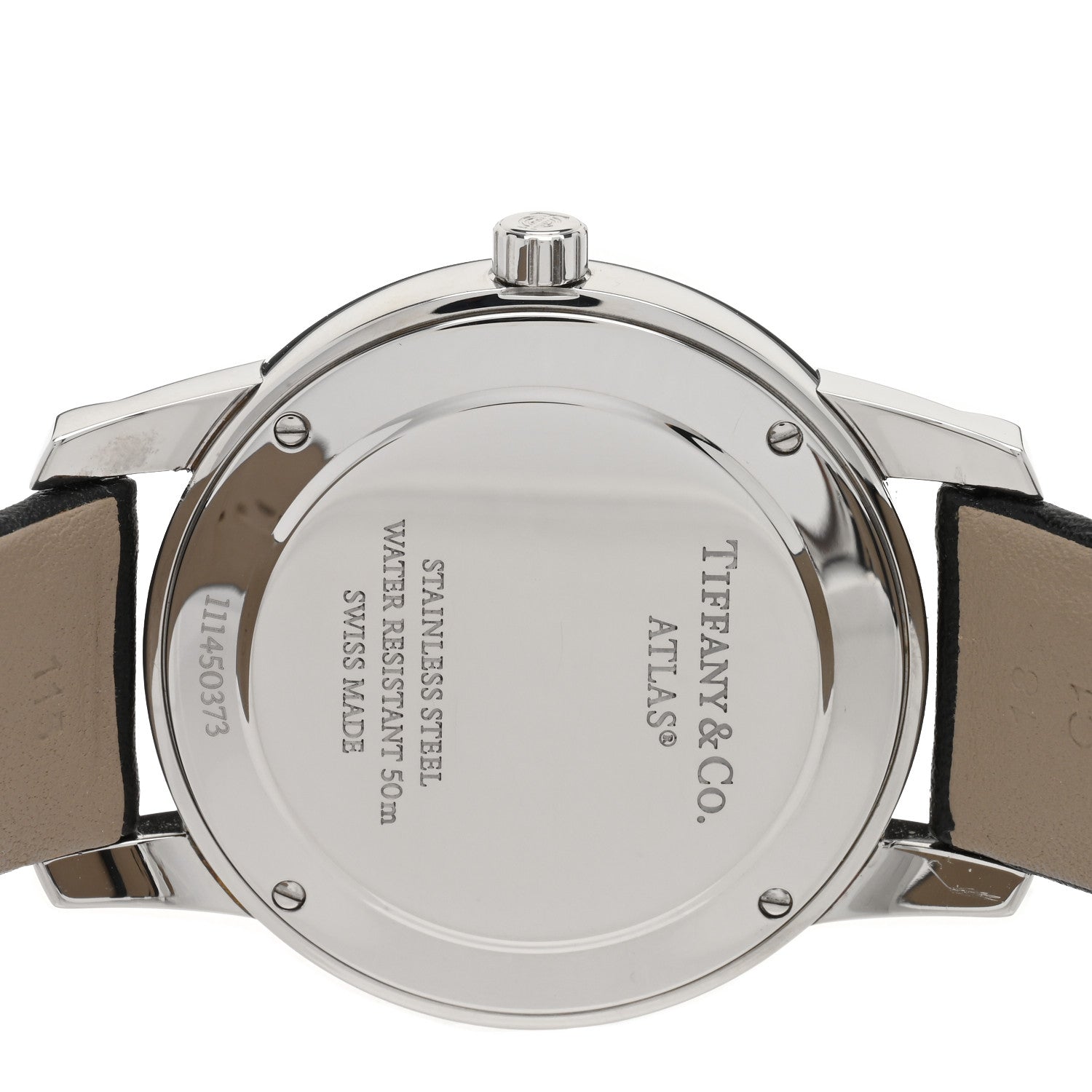 Tiffany Stainless Steel Calfskin 37mm Atlas 2-Hand Quartz Watch Black 4 of 4