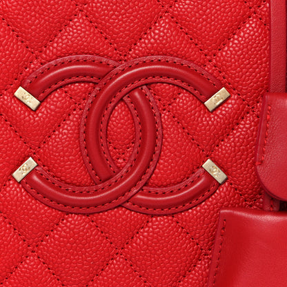 Chanel Caviar Quilted Medium CC Filigree Vanity Case Red 8 of 12