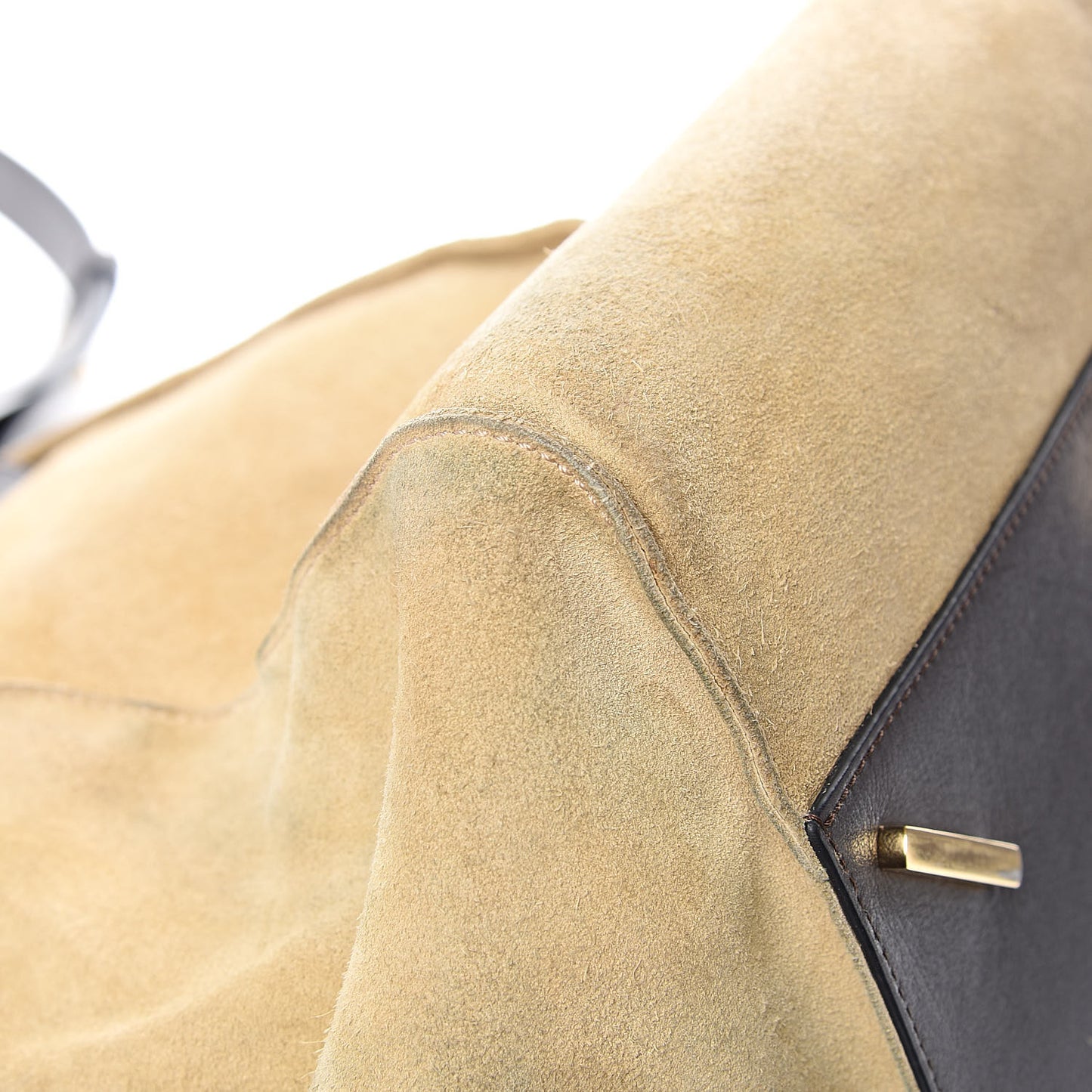Suede Medium Hammock Shoulder Bag Gold
