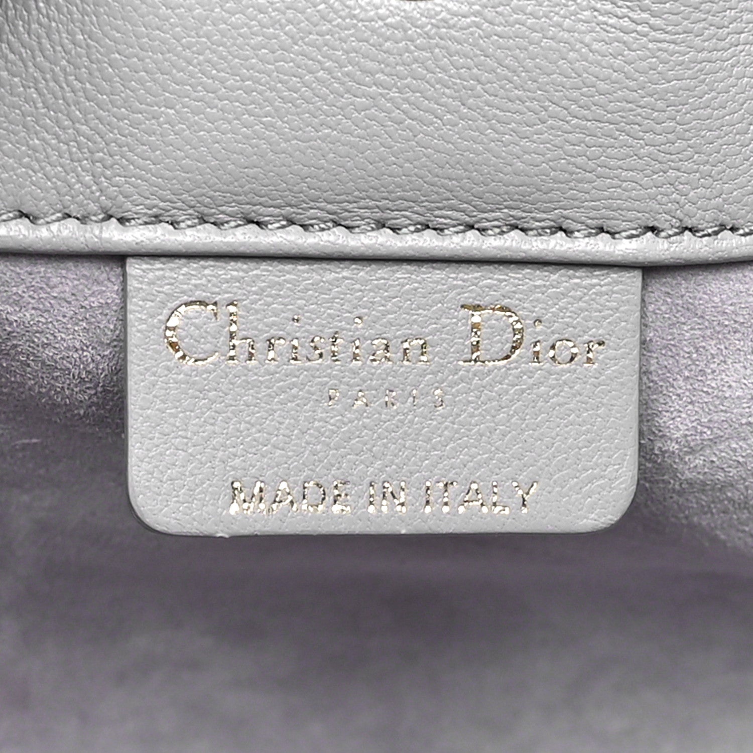 Christian Dior Lambskin Supple Macrocannage Small Ammi Bag Grey