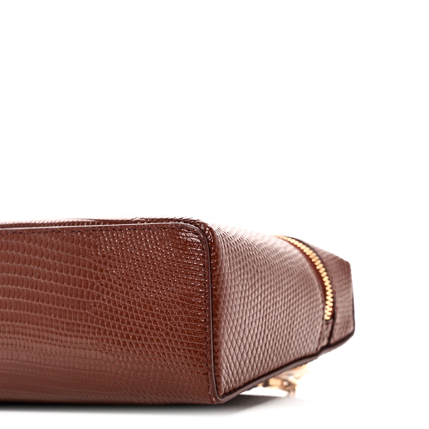 Loro Piana Lizard L19 Extra Pocket Pouch Smoked Caramel 8 of 9