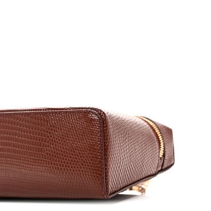 Loro Piana Lizard L19 Extra Pocket Pouch Smoked Caramel 8 of 9