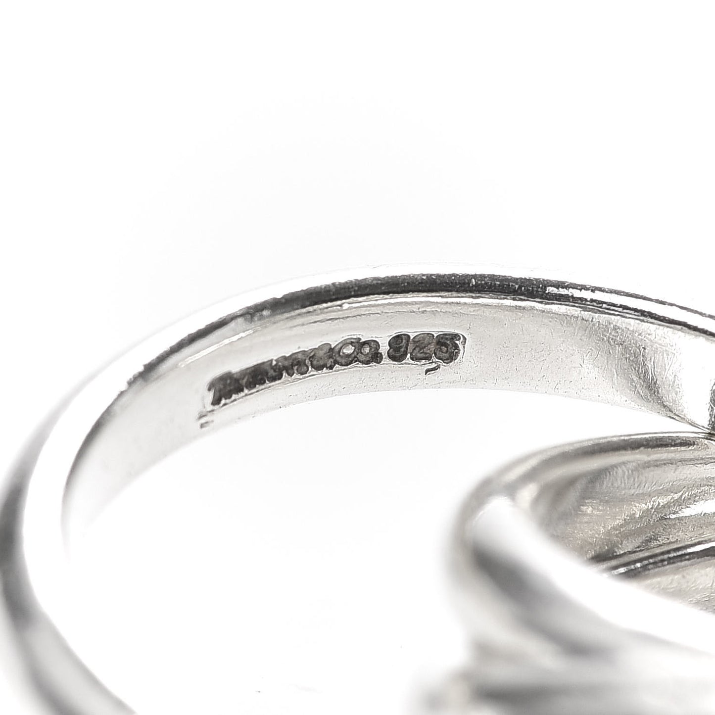 Sterling Silver Interlocking Ring 52 6